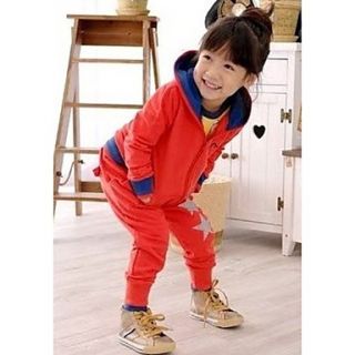 Girls Star Print Sports Casual Clothing Sets