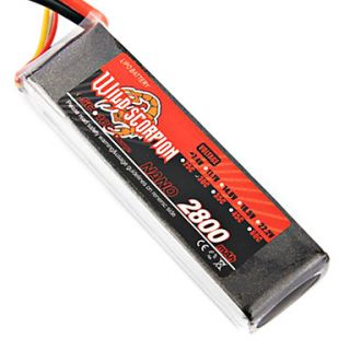 Wild Scorpion 7.4V 2S 2800mAh 30C Li Po Battery(T Plug)