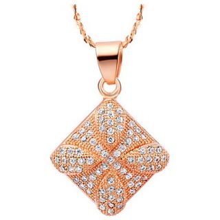 Elegant Square Shape Womens Slivery Alloy Necklace(1 Pc)(Gold,Silver)