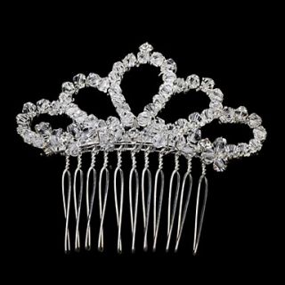 Alloy Womens Wedding Hair Comb With Crystal
