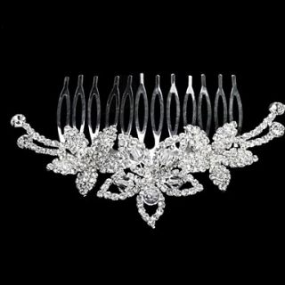 Alloy Womens Wedding/Party Hair Combs With Rhinestone and Crystal