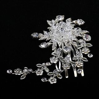 Alloy Womens Wedding/Party Hair Comb With Rhinestone And Crystal