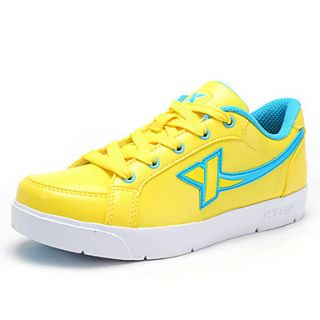 Xtep Womens Yellow Synthetic Leather Comfort Skate Shoes