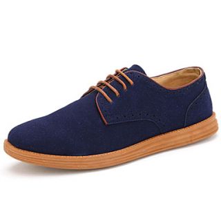 Leather Mens Low Heel Comfort Oxfords Shoes With Lace up(More Colors)