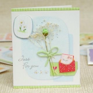Just for You Greeting Card with Flower for Mothers Day