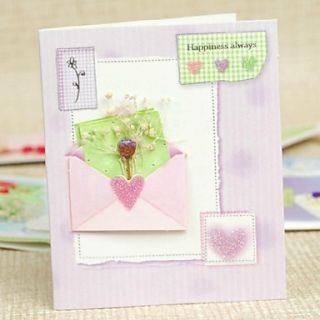 Happiness Always Lilac Side Fold Greeting Card for Mothers Day