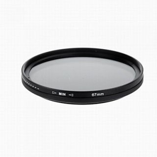 Commlite 67mm ND Fader Neutral Density Adjustable Variable Filter (ND2 to ND400)