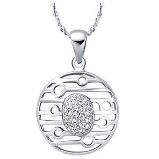Vintage Round Shape Silvery Alloy Womens Necklace(1 Pc)