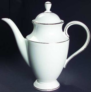 Lenox China Tribeca Coffee Pot & Lid, Fine China Dinnerware   Classics,Squares/R