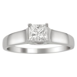 1/3 CT.T.W. Diamond Certified Solitaire Ring in 14K White Gold   Size 5.5
