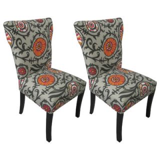 Sole Designs Willard Cotton Wingback Cotton Slipper Chair (Set of 2) 10007