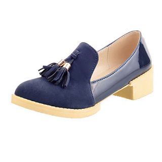 Suede Womens Chunky Heel Comfort Loafers Shoes (More Colors)