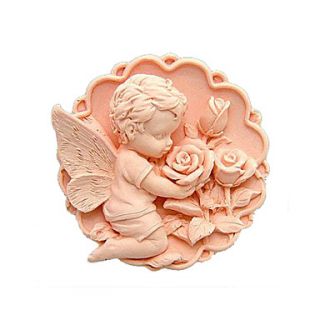 3D Angle and Rose Patterned Silicone Mold, Random Color