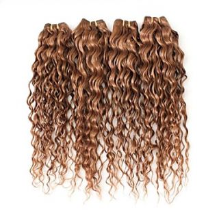Brazilian Hair 100% Human Hair Deep Wave Brown color 18Inches