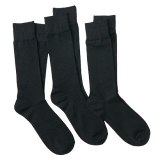 Merona Mens 3Pack Socks   Black OS