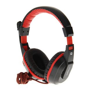 800 3.5mm High Quality Headset On ear Headphone Headset with Mic for Computer(Red)