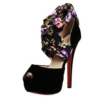 Suede Womens Stiletto Heel Platform Sandals Shoes (More Colors)