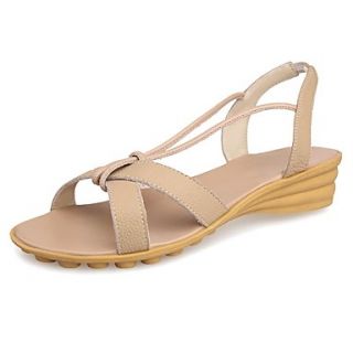Leather Womens Low Heel OPen Toe Sandals Shoes(More Colors)