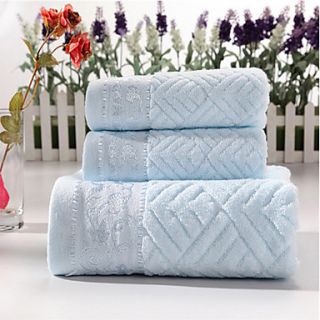 Siweidi Cotton Jacquard Towel Set(Light Blue)