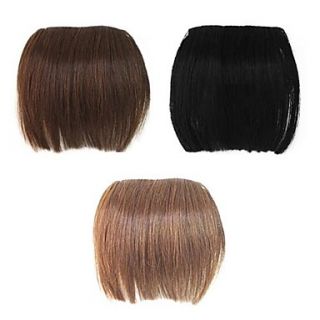 Human Hair Pieces Clip in on Full Bangs Extensions Front Brazilian Remy Bang Hairpieces