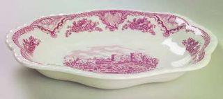 Johnson Brothers Old Britain Castles Pink (England 1883) Bowl Scalloped 11, Fin