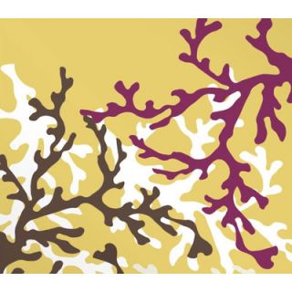 Inhabit Coral Stretched Wall Art in Plum COPL Size 16 x 16