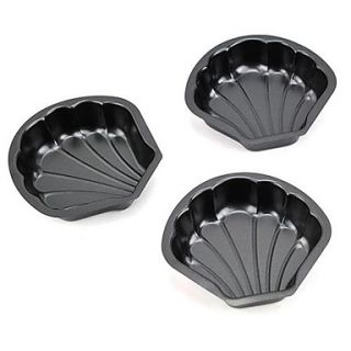Sea Shell Shape Muffin Cupcake Pans and Tart Pans, 3 Pieces per Set, Non sticked Coated