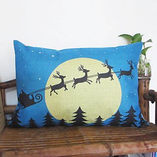 Cute Cartoon Elk Pattern Decorative Pillow Cover