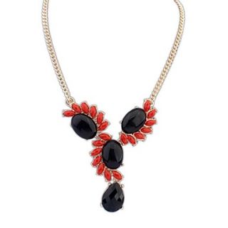 Womens European and America Elegant (Drops) Resin Alloy Party Statement Necklace (More Color) (1 pc)