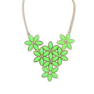 Womens European Style Resin Flowers All Match Fashion Statement Necklace (More Color) (1 pc)