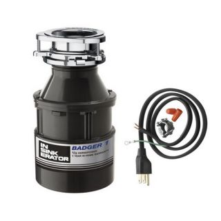 InSinkErator BADGER 1 WC Insinkerator 1/3 HP Badger 1 Household Food Waste Garbage Disposal with Power Cord