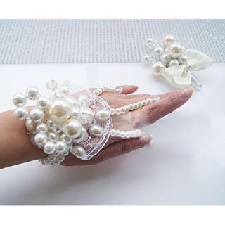 Hand tied Pearl Wedding Bridal Wrist Flower