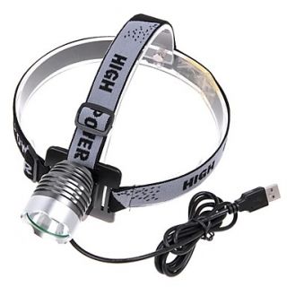 3 Mode 1 x Cree XM L L2 White Light Bicycle Lamp or headlamps (1000lm,Mobilepower supply, Gray Silver)
