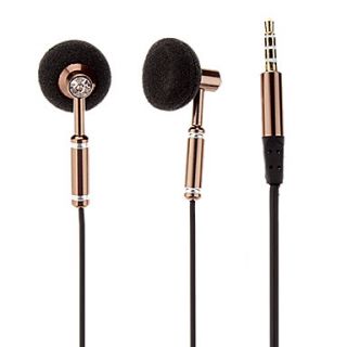 Co Crea EV520 High Quality In Ear Headphone with Mic for iPhone/Samsung/PC(Brown)