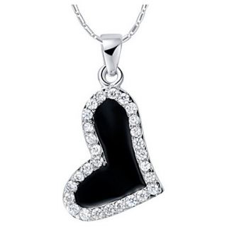 Fashion Heart Shape Alloy Womens Necklace With Rhinestone(1 Pc)