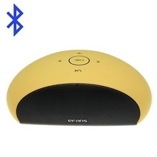 EFANS E450 Touch Ultra Portable Stereo Wireless Bluetooth v3.0 Speaker Audio w/ 3.5mm Aux In Matte Surface (Yellow)