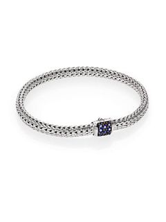 John Hardy Sapphire & Sterling Silver Extra Small Classic Chain Bracelet   Silve