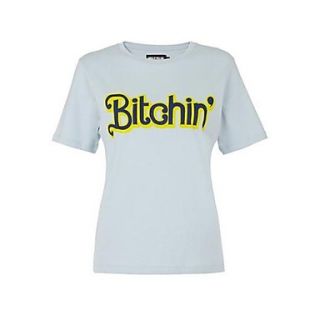 Womens Round Collar Bitchin Printed T Shirt