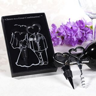 Two Hearts Wine Favor Set