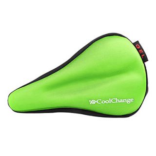 CoolChange 3D Silica Gel Breathable Green Bicycle Saddle Cushion