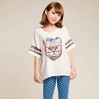 Womens Korean Fashion Bat Sleeve T Shirt