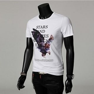 Mens Summer Round Neck Slim Casual Short Sleeve Printing T shirt(Except Acc)