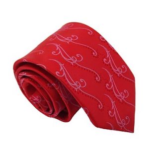 Mens Italy Style Rose Red Wedding Microfibre Woven Necktie Leisure Tie