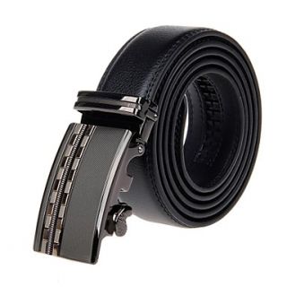 Mens Stylish Cow Split Leather Belt W/ Zinc Alloy Automatic Buckle