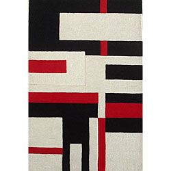 Hand tufted Off white Wool Cool Rug (8 X 11)
