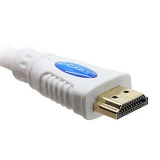 C Cable HDMI V1.4 Male to Male Cable Flat Type White for 3D HD TV(1M)