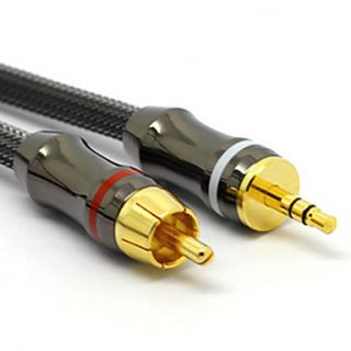 3.5mm to RCA M/M Audio Cable Gray(0.75M)