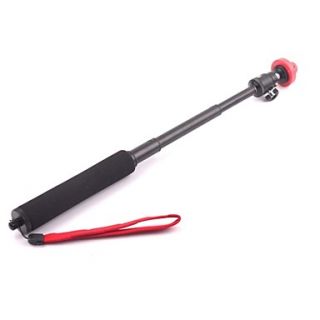 G 148 Red Retractable Handheld Pole Monopod with Mount for GoPro Hero 2 / 3 / 3
