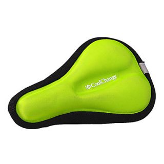 CoolChange 3D High Elastic Thick Lycra Green Bicycle Saddle Cushion