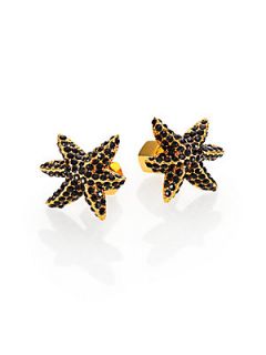 Marc by Marc Jacobs Pave Palm Stud Earrings   Black